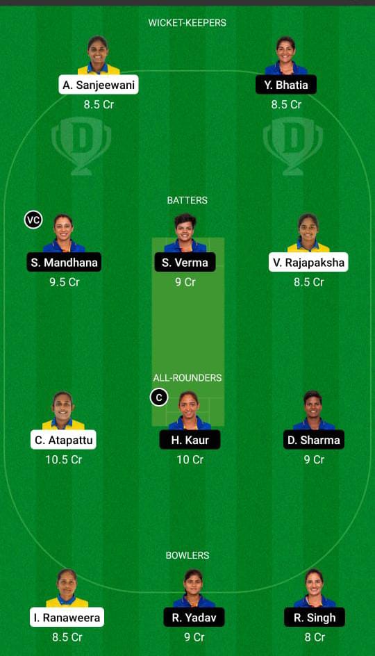 SL-W vs IN-W Dream11 Prediction Fantasy Cricket Tips Dream11 Team India Women Tour of Sri Lanka 