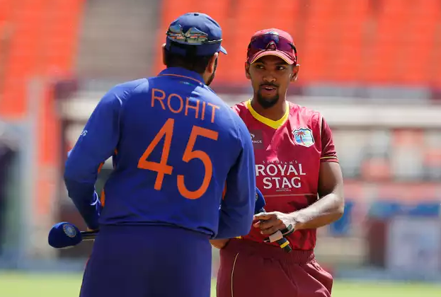 Rohit Sharma and Nicholas Pooran, India vs West Indies (Image Credits: Twitter)