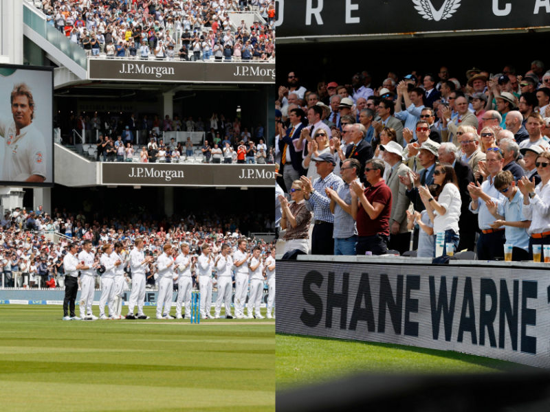 ENG vs NZ: Players, Umpires, Crowd Pay Respect To Late Shane Warne At Lord's During 23rd Over In The First Innings