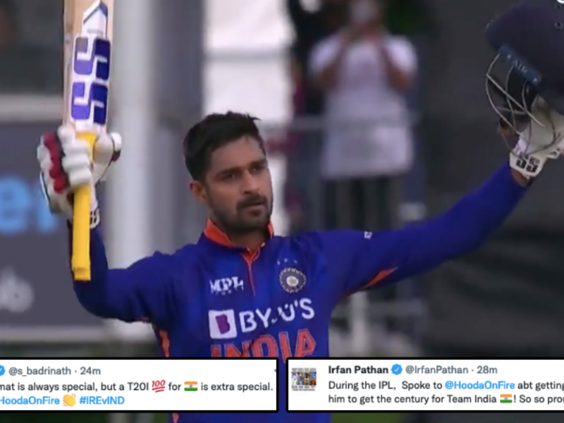 IRE vs IND: Twitter Reacts As Deepak Hooda Becomes 4th Indian To Hit A T20I Century