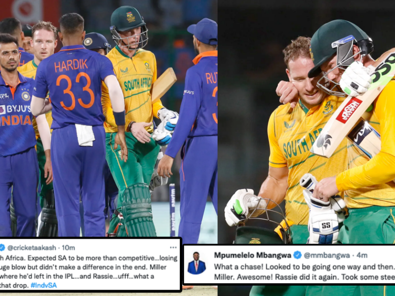 IND vs SA: Twitter Reacts As David Miller, Rassie van der Dussen Help South Africa Defeat India By 7 Wickets