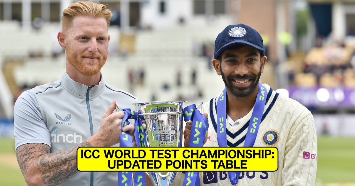 Here is the ICC World Test Championship points table as on 5th July 2022 🏏  #iccworldtestchampionship #england #engvind #cricket