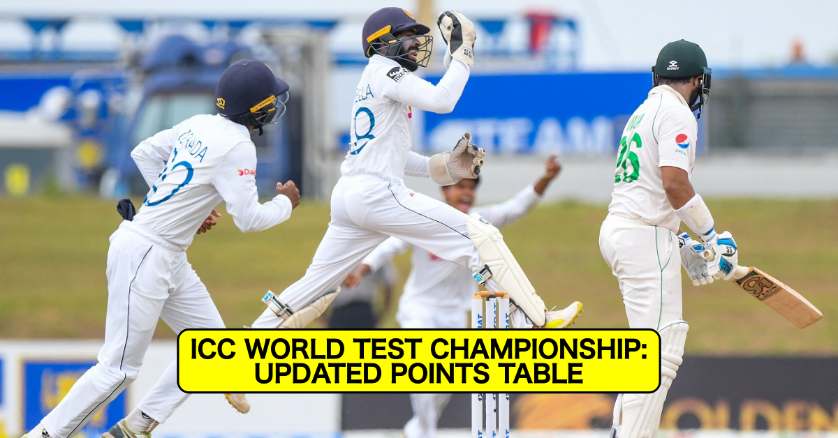 CricTracker - Here is the updated points table of ICC World Test  Championship 2021-23 after Pakistan's remarkable win against Sri Lanka in  the first Test in Galle.