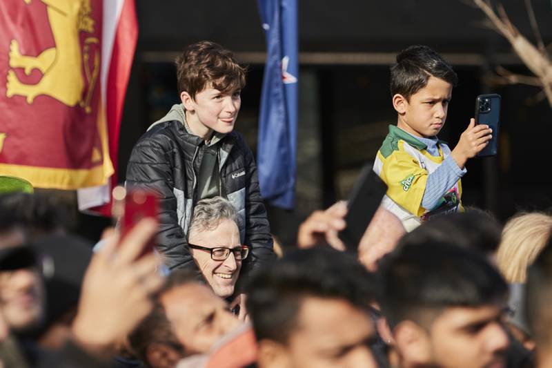Fans at launch of T20 World Cup Trophy (Image Credits: twitter)