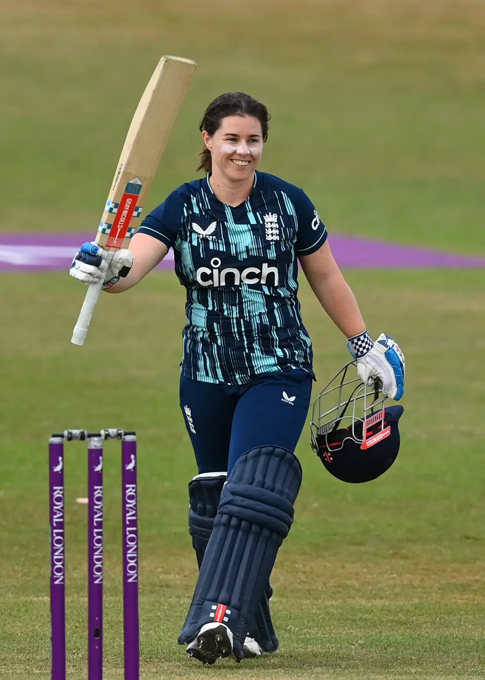 Tammy Beaumont celebrates reaching her century