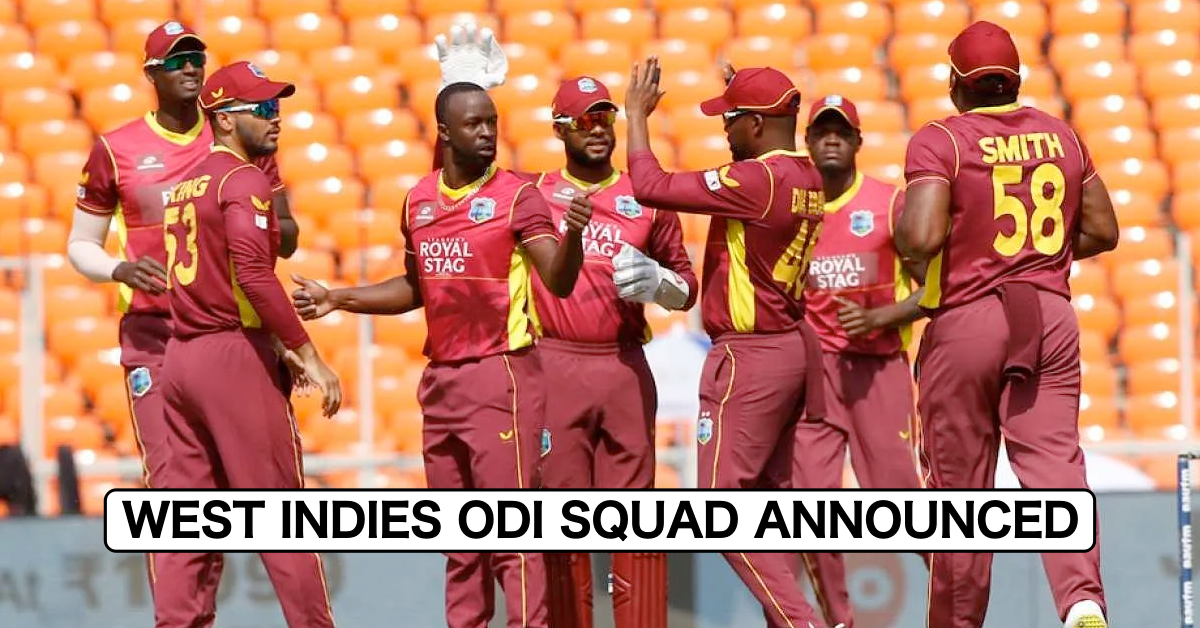 West Indies Announce 13 Member Squad For The ODI Series Against India