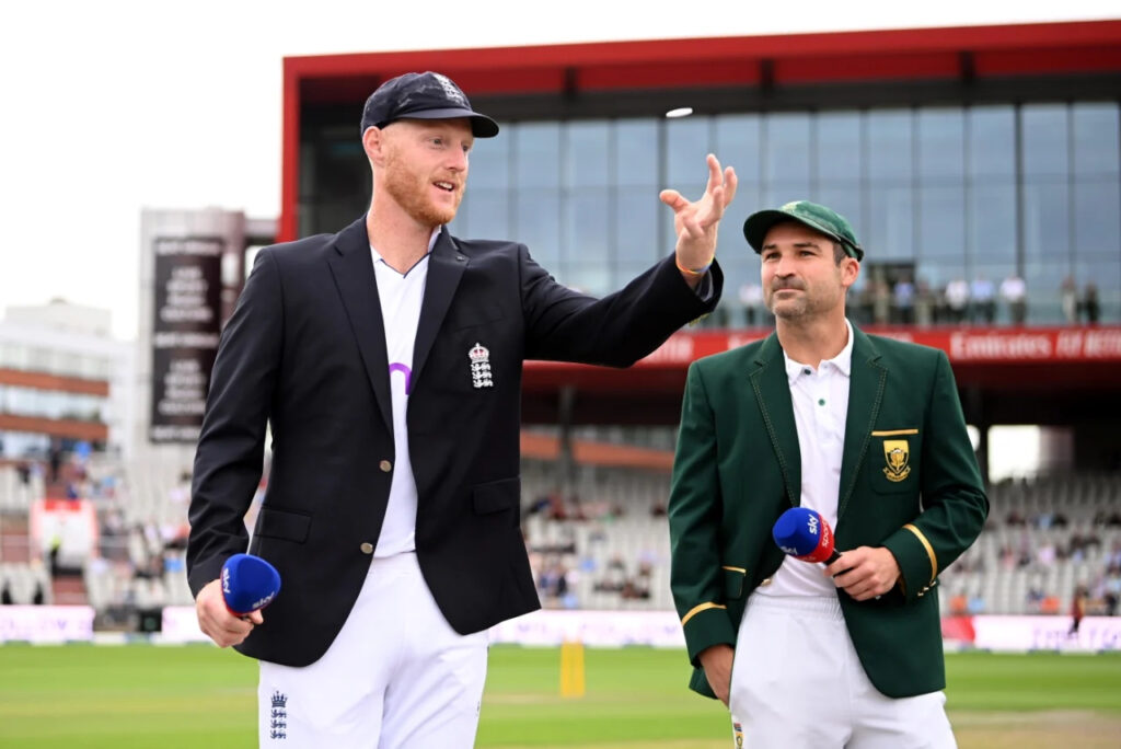 Ben Stokes and Dean Elgar. PC- Getty