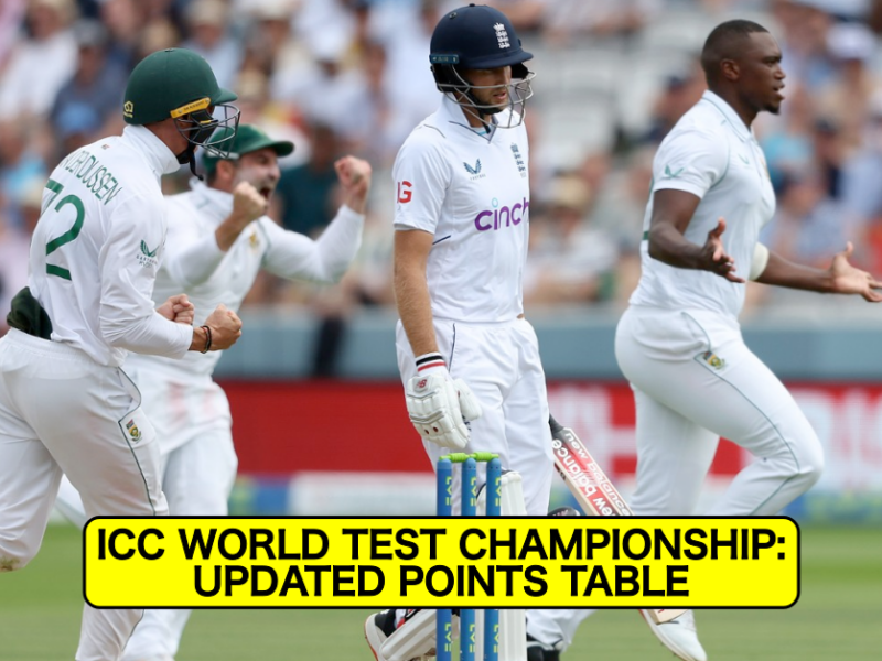 Updated ICC World Test Championship Points Table After England vs South Africa 1st Test