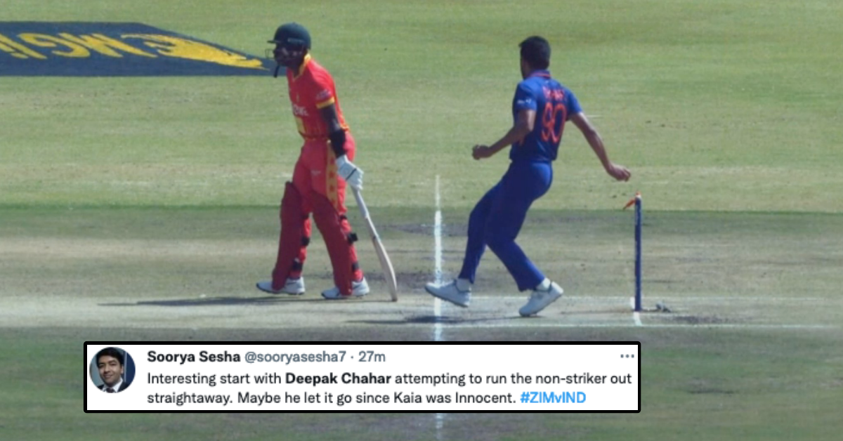 Twitter Reacts As Deepak Chahar Mankads Innocent Kaia, Lets Him Off With A Warning