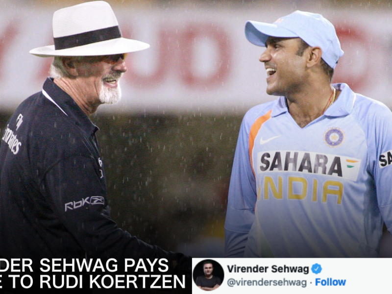 "He Used To Scold Me While I Used To Bat": Virender Sehwag Pays Tribute To Late Umpire Rudi Koertzen