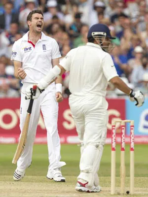 James Anderson and Sachin Tendulkar. PC- Getty