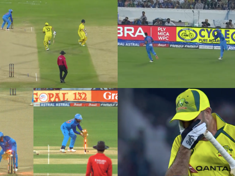 Watch: Glenn Maxwell Gets Run Out In A Freaky Way Despite Dinesh Karthik’s Gloves Dislodging One Bail From The Stumps