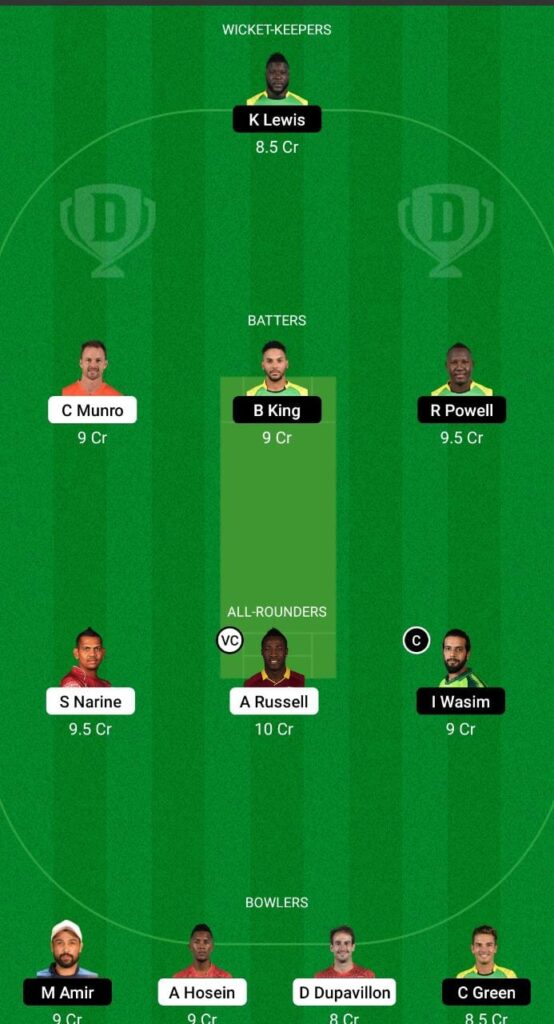 TT vs JAM Dream11 Prediction Fantasy Cricket Tips Dream11 Team Hero CPL 2022 