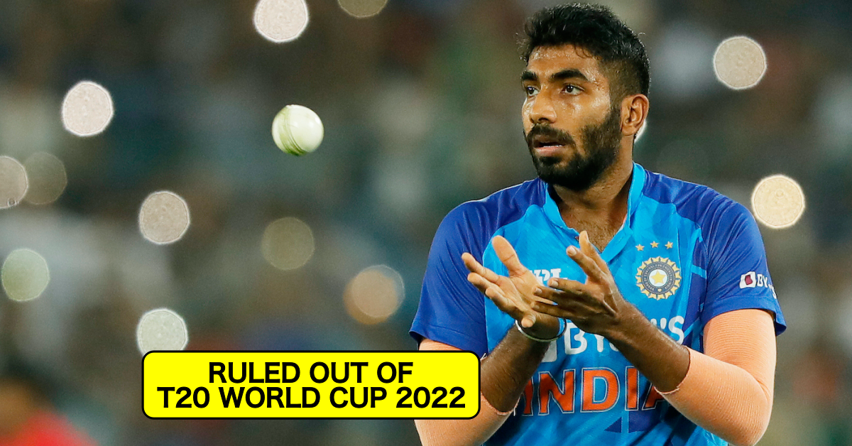 Jasprit Bumrah Ruled Out Of ICC T20 World Cup 2022 - Reports