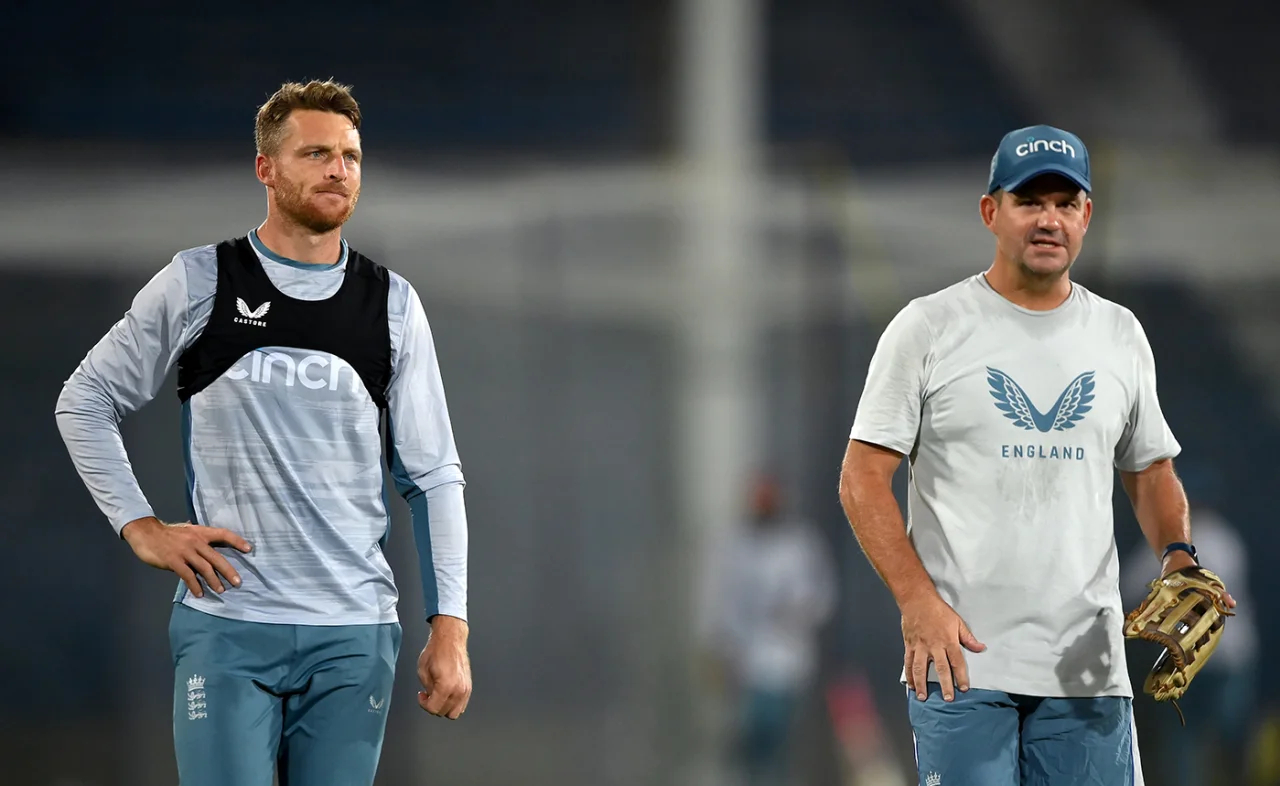 Jos Buttler and Matthew Mott. PC-Getty