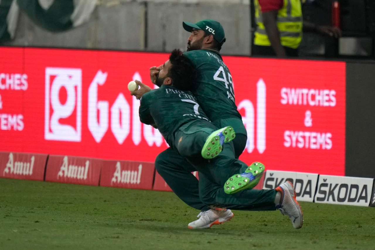 Shadab Khan and Asif Ali. Photo - Getty