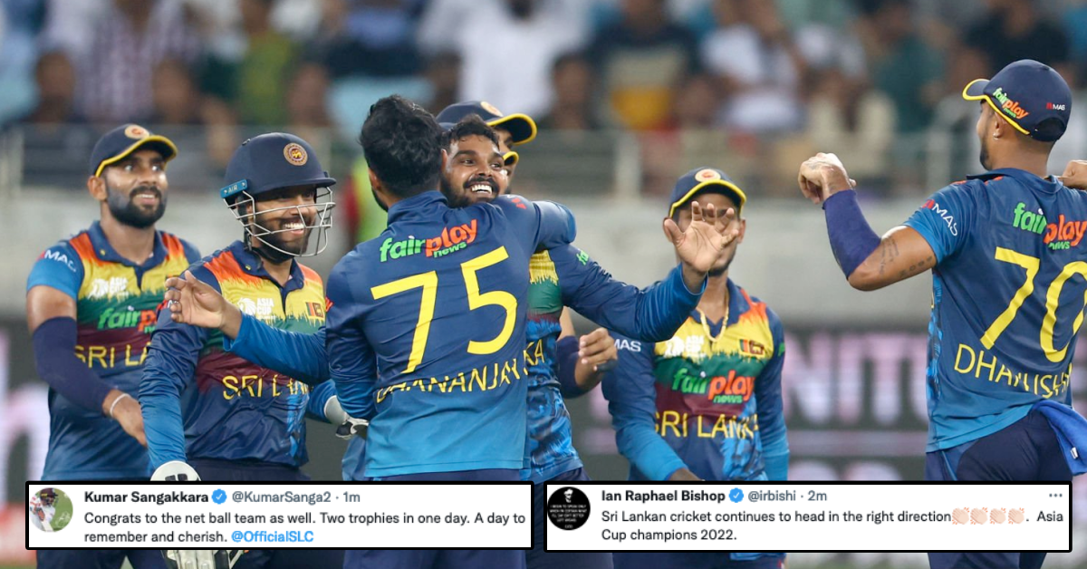 Twitter Reacts As Sri Lanka Crush Pakistan In Asia Cup 2022 Final In Dubai To Add 6th Asia Cup Trophy To Cabinet