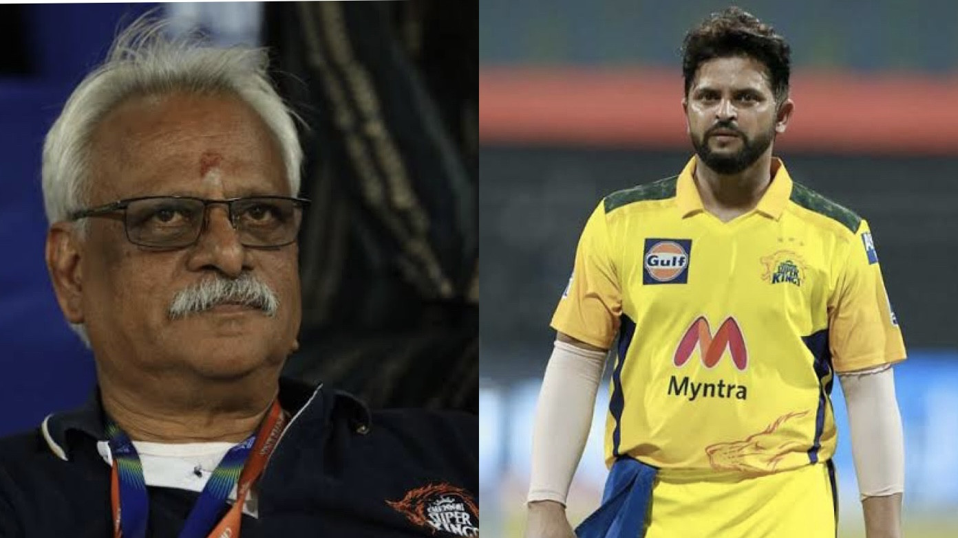CSK CEO Kasi Viswanathan and Suresh Raina. PC- Twitter