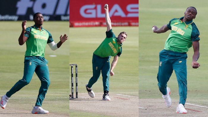Kagiso Rabada, Anrich Nortje and Lungi Ngidi