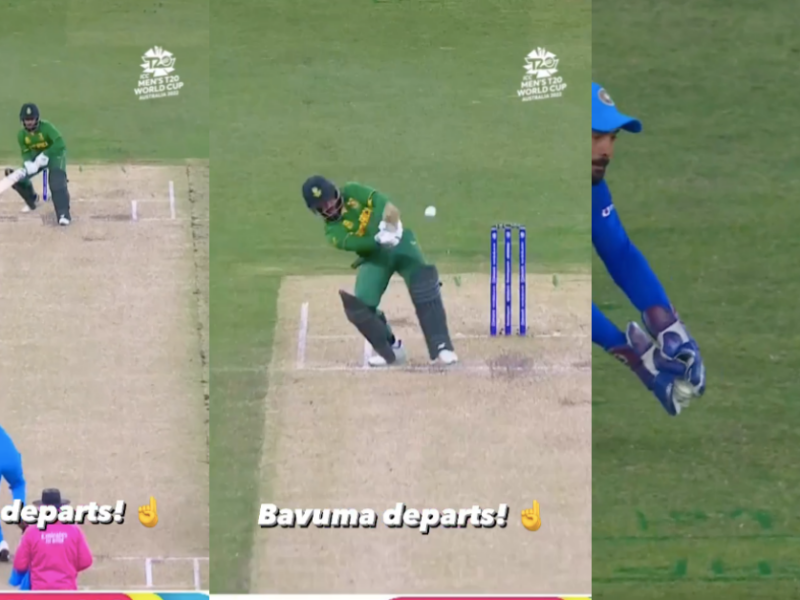 Watch: Dinesh Karthik Grabs A Good Catch Off Mohammed Shami's Delivery To End Temba Bavuma's Scratchy Knock