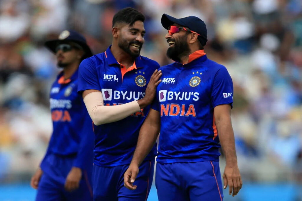 Mohammed Shami with Mohammed Siraj. PC- Getty