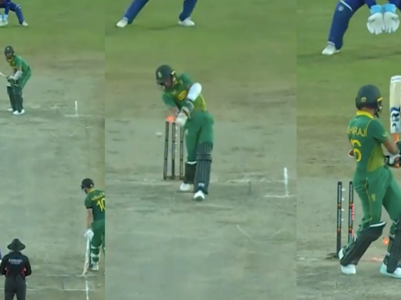 IND vs SA: Watch - Mohammed Siraj Knocks Over Keshav Maharaj's Stumps In The 2nd ODI Against South Africa