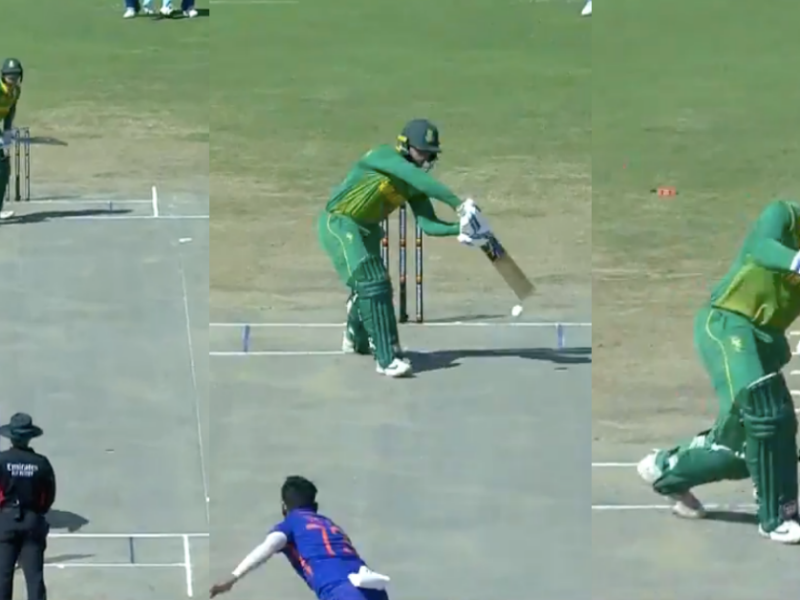 Watch: Quinton De Kock Plays Onto His Stumps Off The Bowling Of Mohammed Siraj In Second IND Vs SA ODI