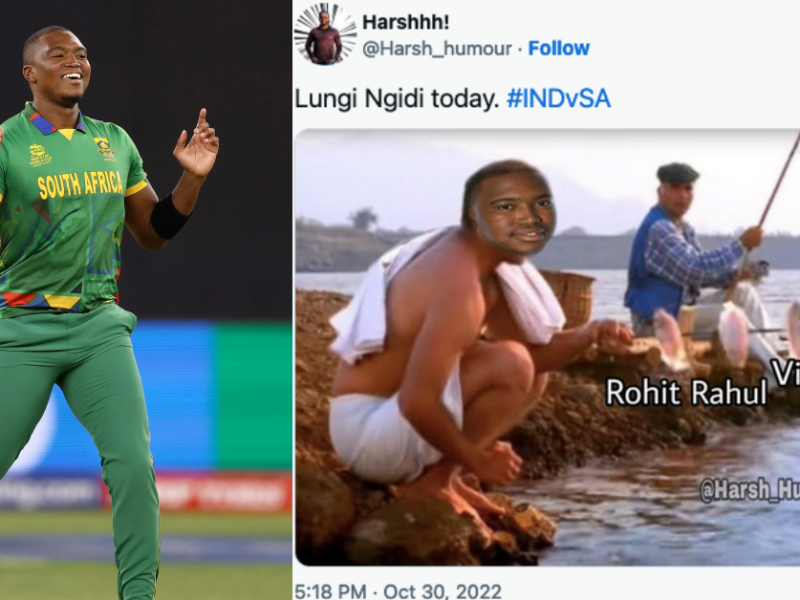 “Lungi Ngidi Is On Fire” – Twitter Reacts As South Africa Pacer Destroys Indian Batting Unit In T20 World Cup 2022
