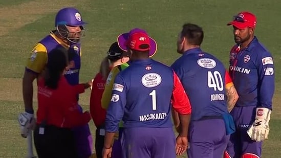 Yusuf Pathan and Mitchell Johnson were involved in an ugly physical exchange