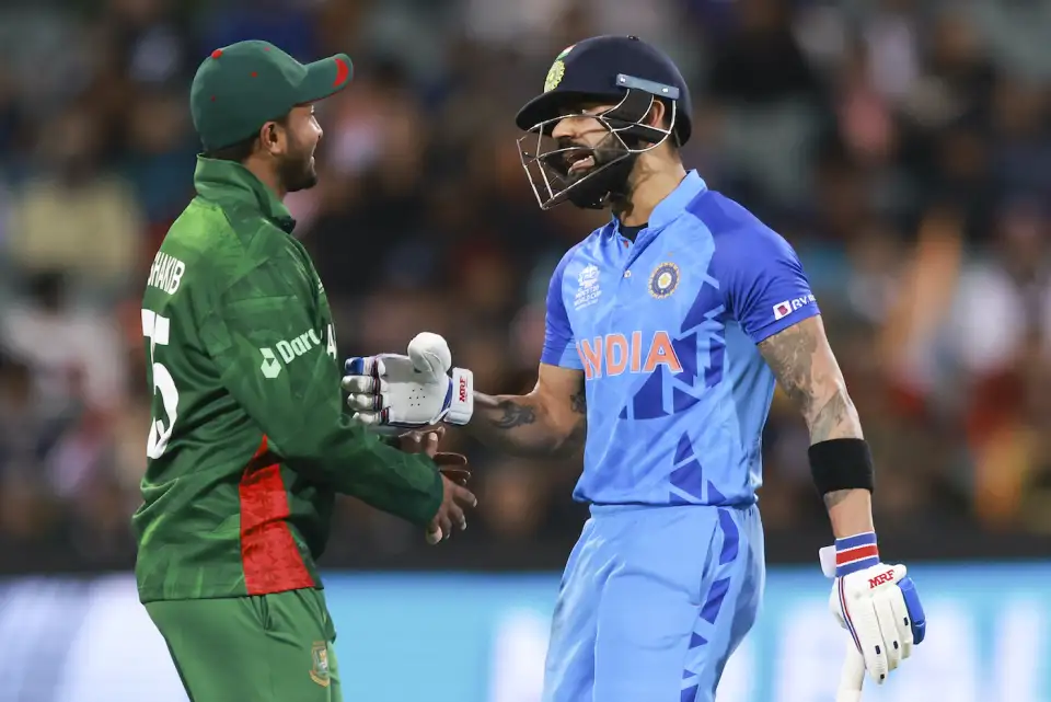 Virat Kohli and Shakib al Hasan