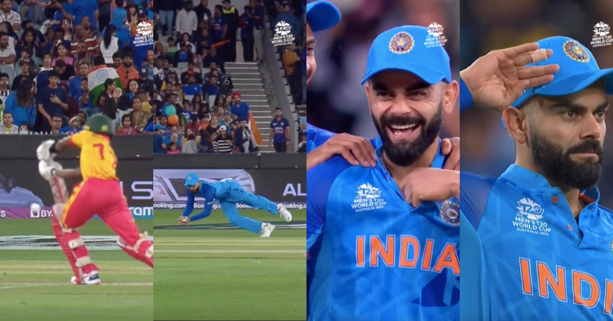 Watch: Virat Kohli's Salute Celebration After Taking Wesley Madhevere's Catch In IND vs ZIM T20 World Cup 2022 Game