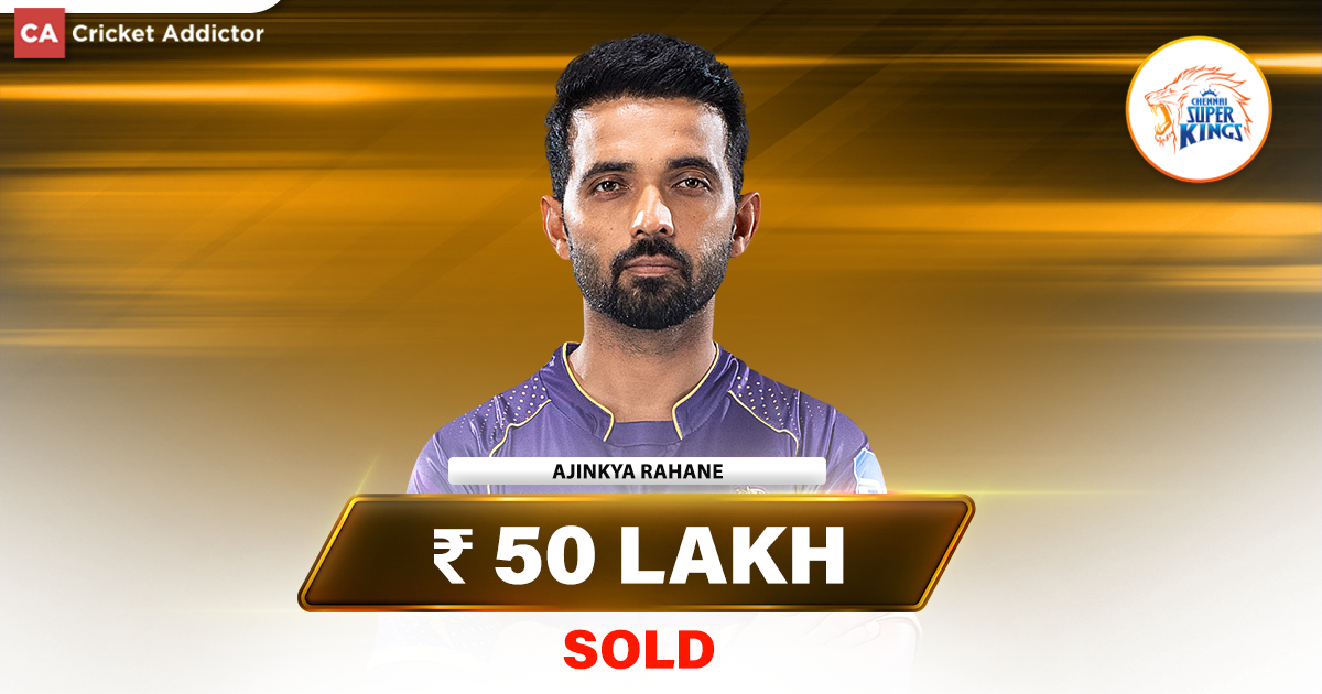 IPL Auction 2023: Ajinkya Rahane Bought By Chennai Super Kings For 50 Lakhs