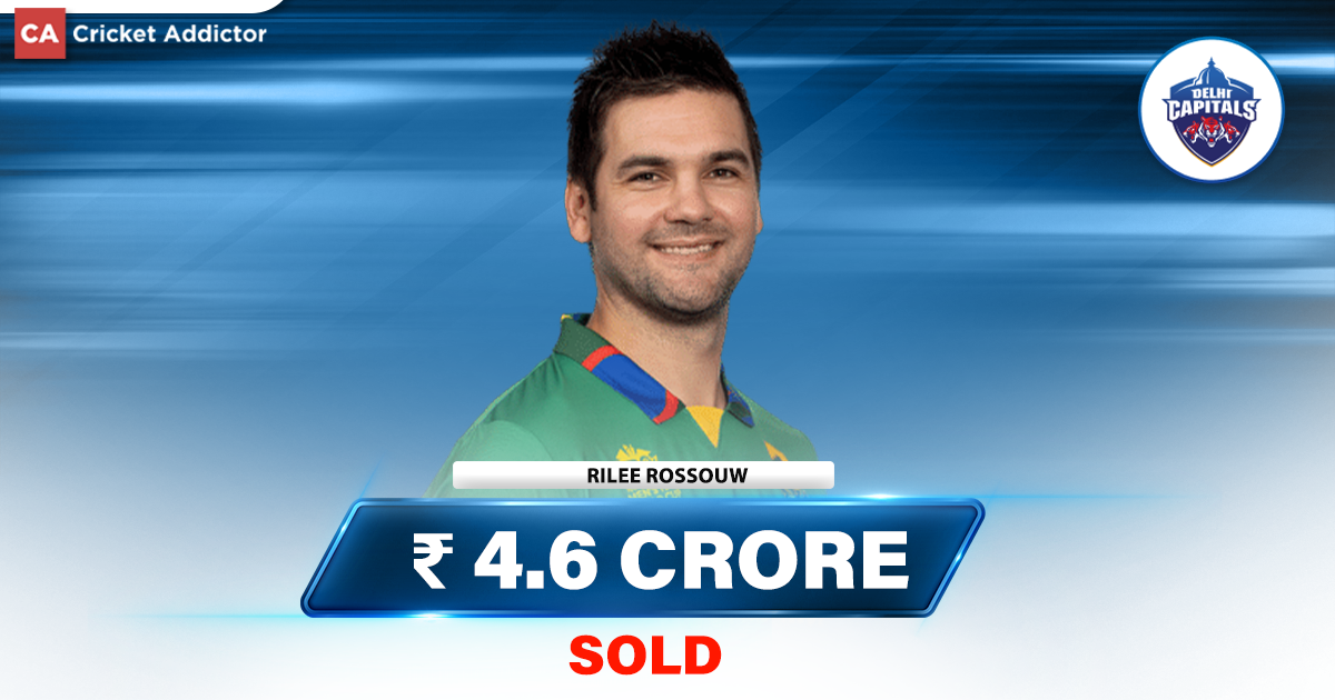 IPL Auction 2023- Rilee Rossouw Bought By Delhi Capitals For 4.60 Crore