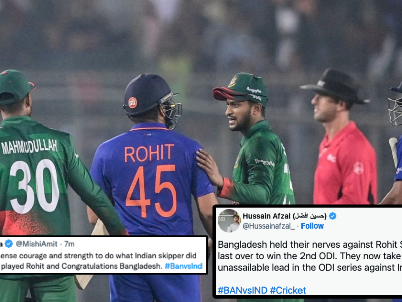 Twitter Reacts As Rohit Sharma's Valiant Effort Goes In Vain And Bangladesh Register 5-Run Win Over India In 2nd ODI In Mirpur