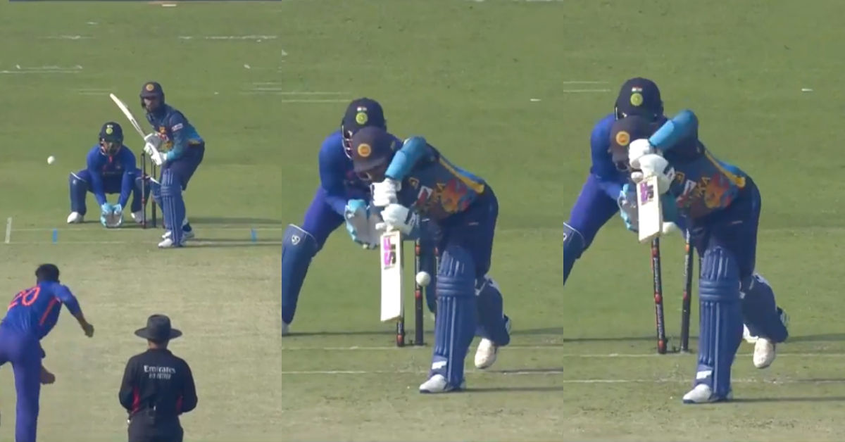 IND vs SL: Watch – Axar Patel Knocks Over Dhananjaya de Silva For A Golden Duck In His 1st Over In Kolkata ODI