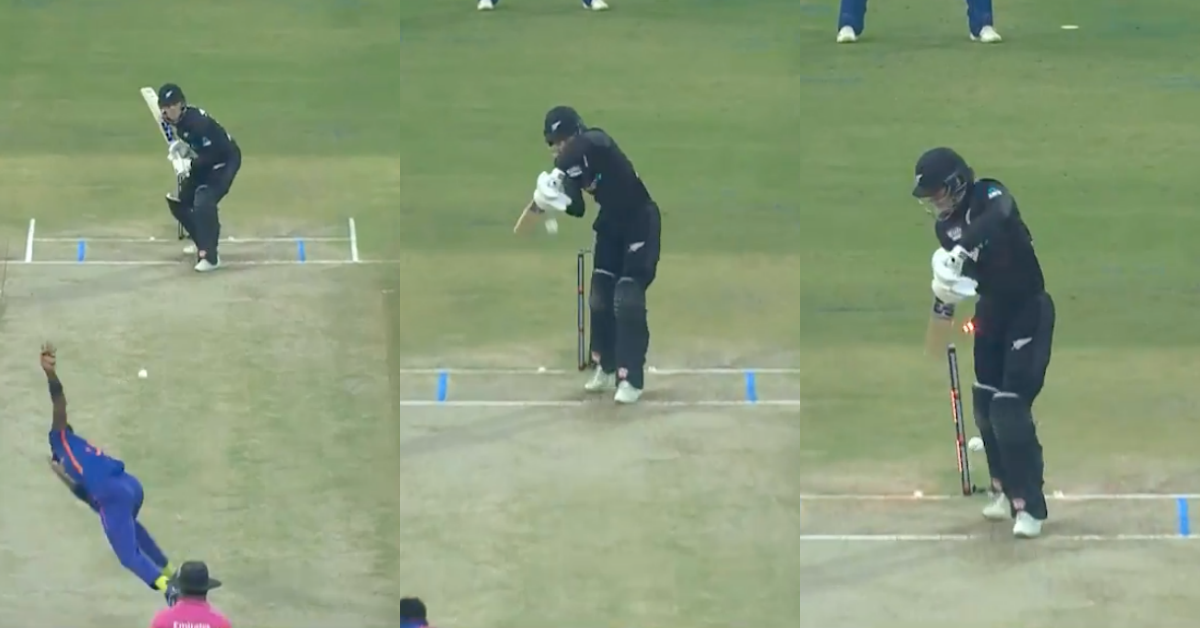 IND vs NZ: Watch - Hardik Pandya Sends Back Finn Allen As The Batsman Chops Onto His Stumps In The 3rd ODI At Indore