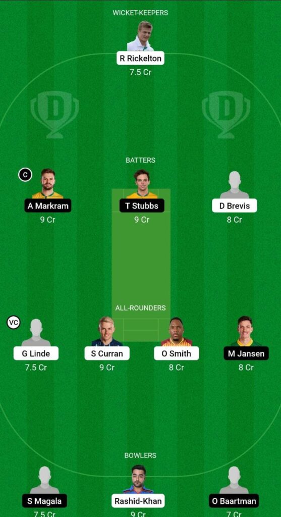 CT vs EAC Dream11 Prediction Fantasy Cricket Tips Dream11 Team SA T20 League