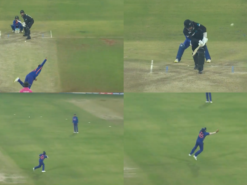 IND vs NZ: Watch - Rohit Sharma Takes A Stunning Catch To Get Rid Of Lockie Ferguson In 3rd ODI Against New Zealand