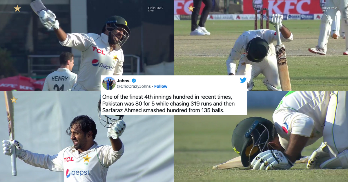 PAK vs NZ: "Race Is Very Long"- Twitter Reacts As Sarfaraz Ahmed Smashes His 4th Test Century