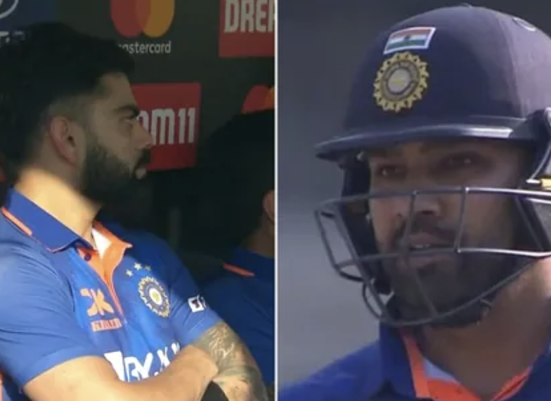 IND vs SL: Watch: Virat Kohli Makes His Own Judgement From The Dugout As Rohit Sharma Avoids The DRS Call