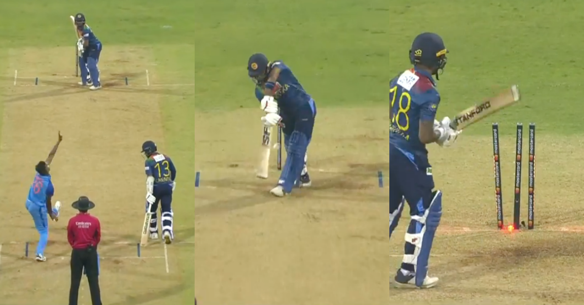 IND vs SL: Watch - Shivam Mavi Castles Pathum Nissanka's Stumps In The 1st T20I Match Against Sri Lanka