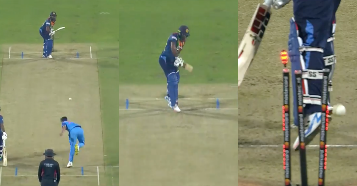 IND vs SL: Watch – Bhanuka Rajapaksa Inside Edges Umran Malik's 147 Kph Thunderbolt Onto His Stumps In 2nd T20I
