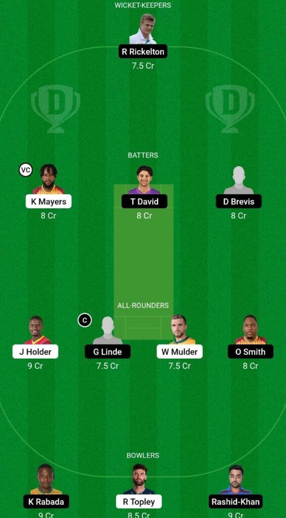 DUR vs CT Dream11 Prediction Fantasy Cricket Tips Dream11 Team SA T20 League 