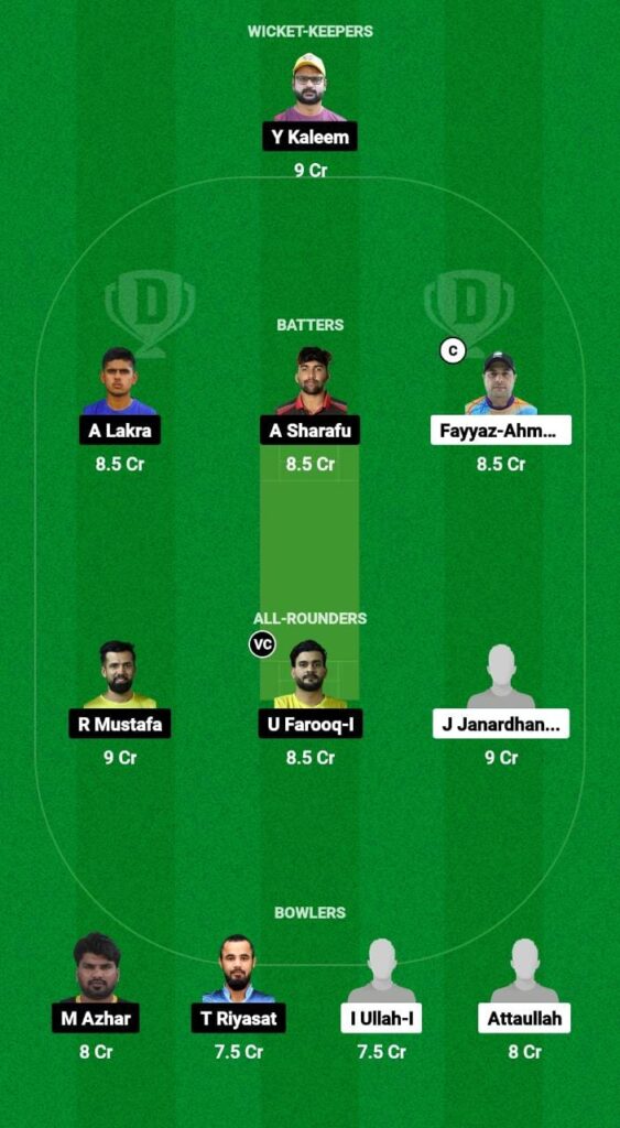 PAG vs FM Dream11 Prediction Fantasy Cricket Tips Dream11 Team ICCA Arabian T20 League 