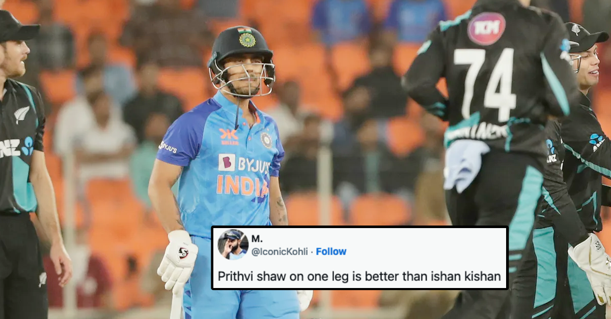 “Prithvi Shaw On One Leg Is Better Than Ishan Kishan” – Twitter Slams Opener After His Flop Show vs New Zealand In 3rd T20I
