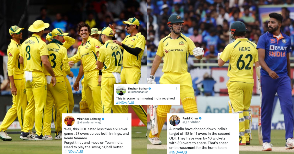 IND vs AUS: “That’s Sheer Embarrassment”- Twitter Reacts As Mitchell Starc, Mitchell Marsh, Travis Head Star As Australia Demolish India In 2nd ODI