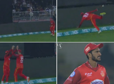 PSL 2023: WATCH - Hasan Ali’s Magnificent Work At The Ropes Sends Irfan Khan Packing With A Catch Of The Tournament Contender