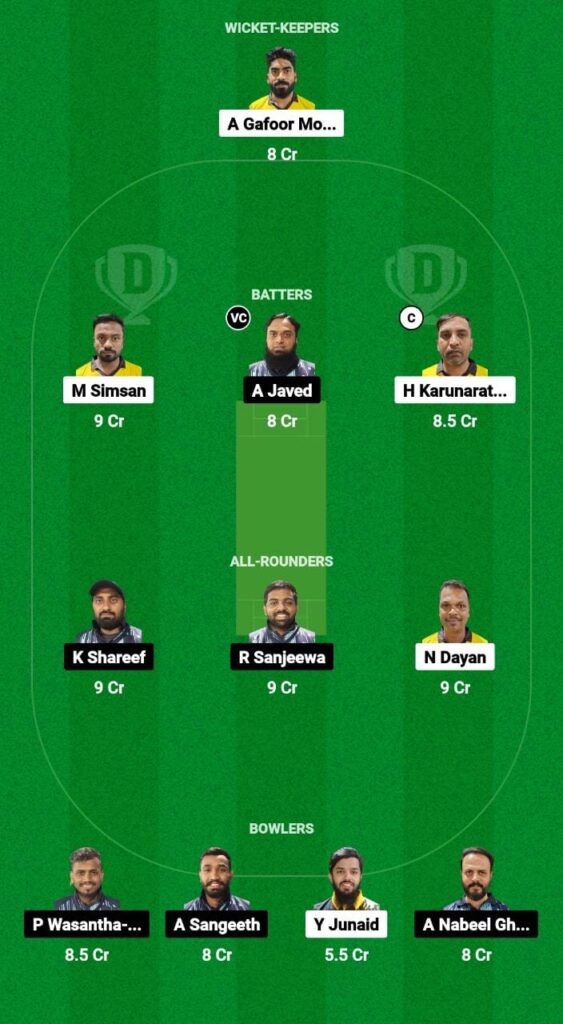 YSS vs DR Dream11 Prediction Fantasy Cricket Tips Dream11 Team Kuwait Challengers Cup T20 