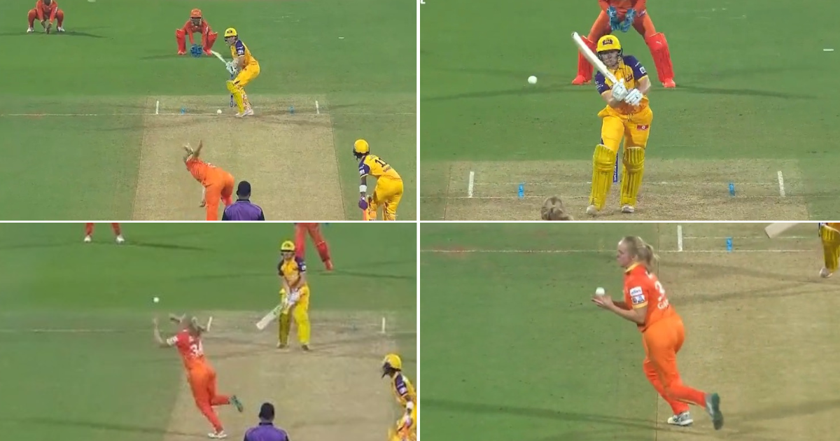 UP-W vs GUJ-W: Watch – Kim Garth Grabs A Sharp Catch In Her Follow-through To Get Rid Of UP Warriorz Captain Alyssa Healy