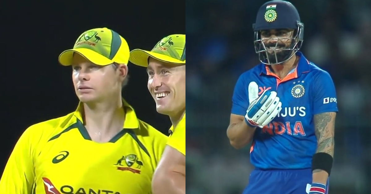 IND vs AUS: Watch - Virat Kohli In Splits As Steve Smith Takes An Awful DRS For Caught Behind Against The Batter During 3rd ODI